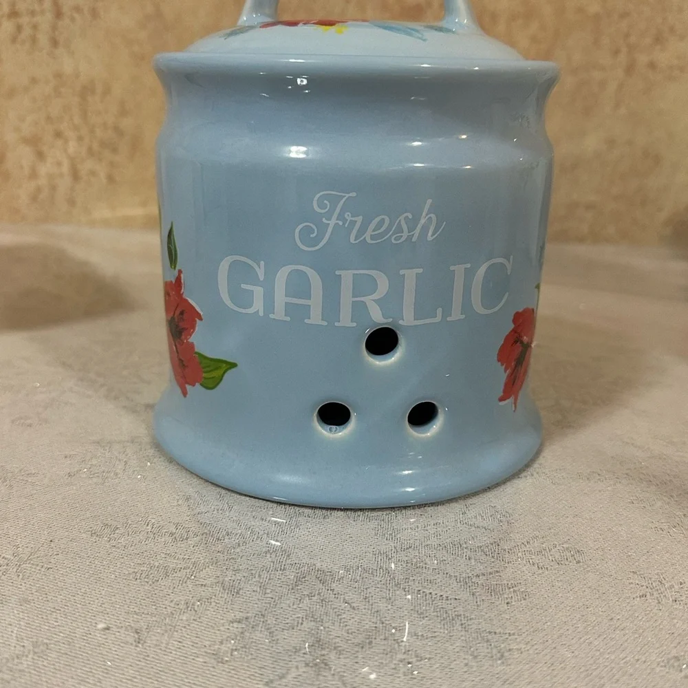 Pioneer Woman Spring Bouquet Garlic Keeper - Picture 2 of 5